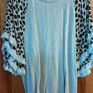 Umgee 1xl linen cotton rayon top